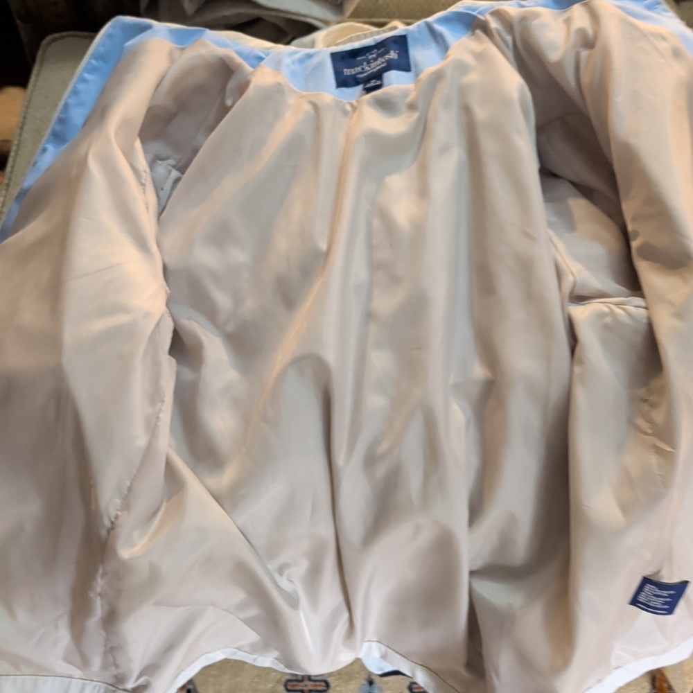 Mackinstosh Women's Raincoat Size XL Beige & Blue Zippered Toggles Pockets - Picture 12 of 12